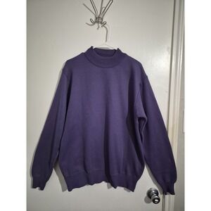 Alberto Cardinali Mock Neck Purple‎ Mens Sweater  XL Minimalist